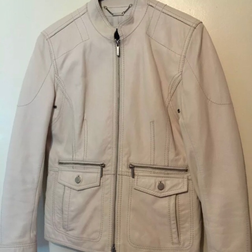 Vintage Wilsons Leather White Jacket Sz Large